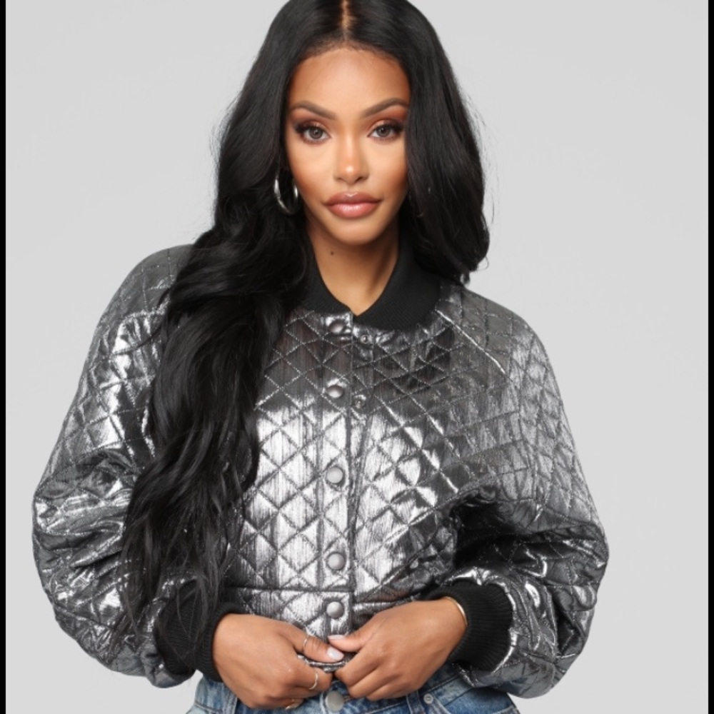 Metallic Bomber Jacket | Fashion Nova